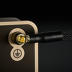 Here you see the <b><i>C-MARC</i></b>™ Grounding Cable, Large size, connected to the BlackGround's ground terminal via an eyelet ring terminal. 